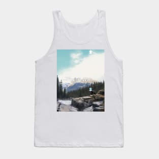 Canadian Landscape with a sky-faced bear Tank Top